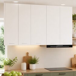 White Wall-Mounted Kitchen Cabinet with Door