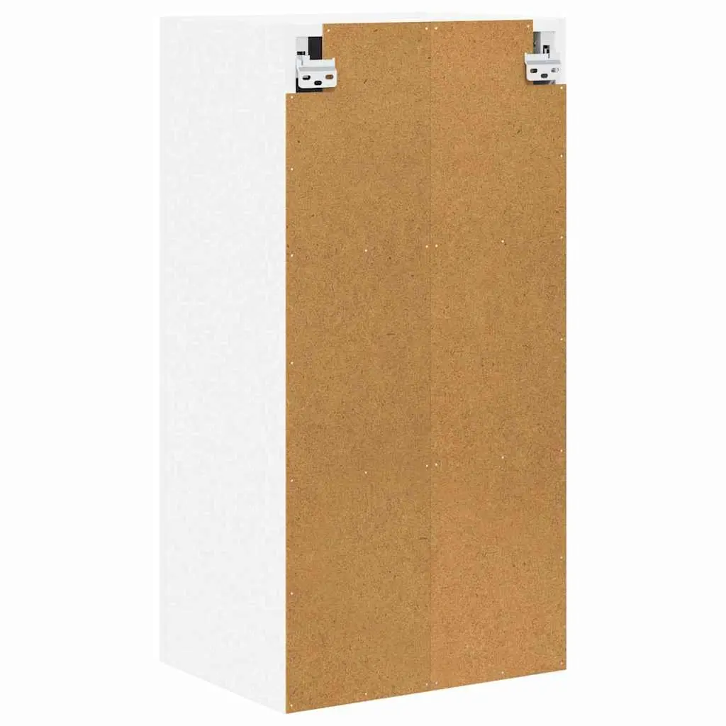 Hanging Kitchen Cabinet with Door White Storage Engineered Wood 40 x 31 x 80 cm