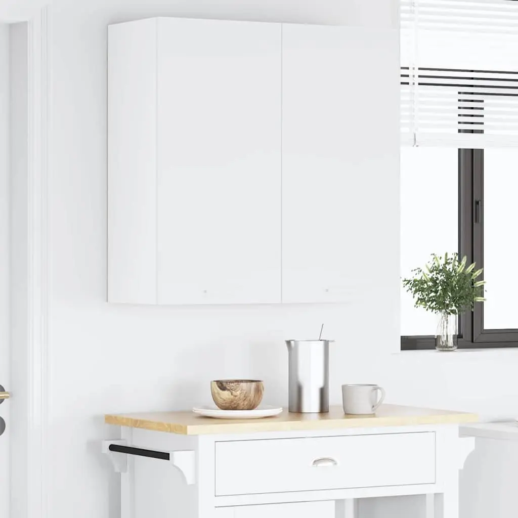 Hanging Kitchen Cabinet with Door Storage Engineered Wood 80x31x80cm White