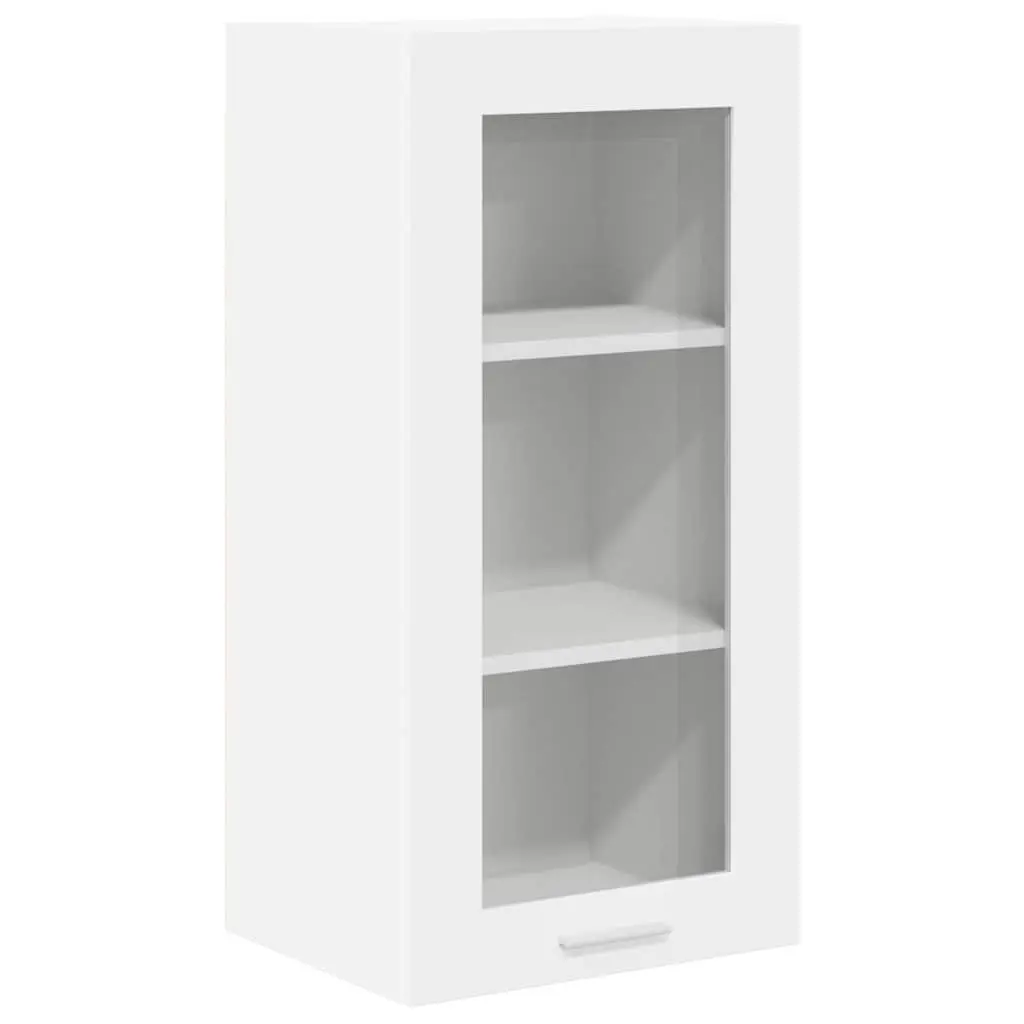 Hanging Kitchen Cabinet with Door Modern Storage Organizer 40 x 31 x 80 cm White