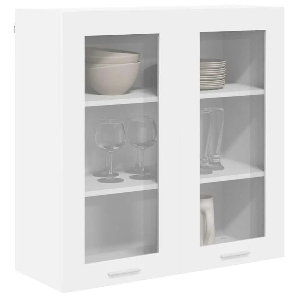 Hanging Kitchen Cabinet Modern Storage White 80 x 31 x 80 cm