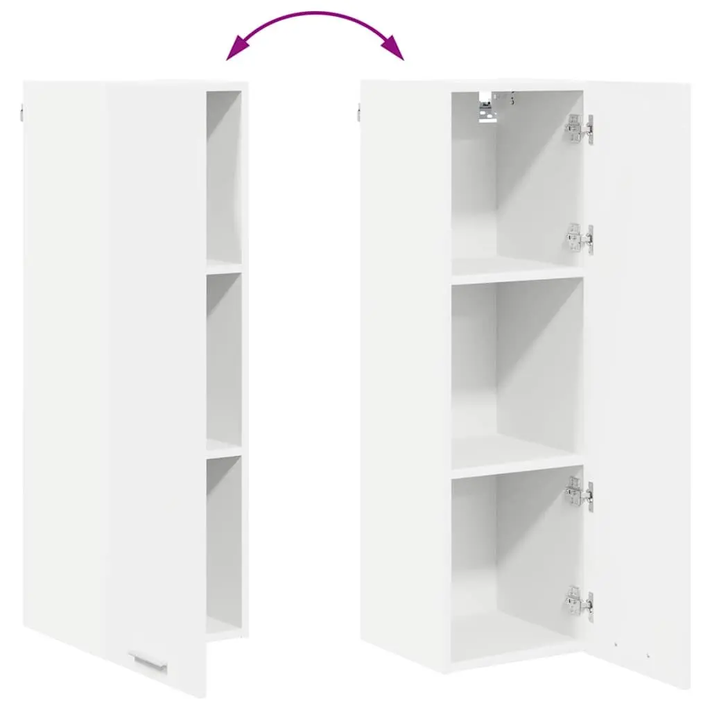 Hanging Kitchen Cabinet White Modern Storage Engineered Wood 30 x 31 x 100 cm