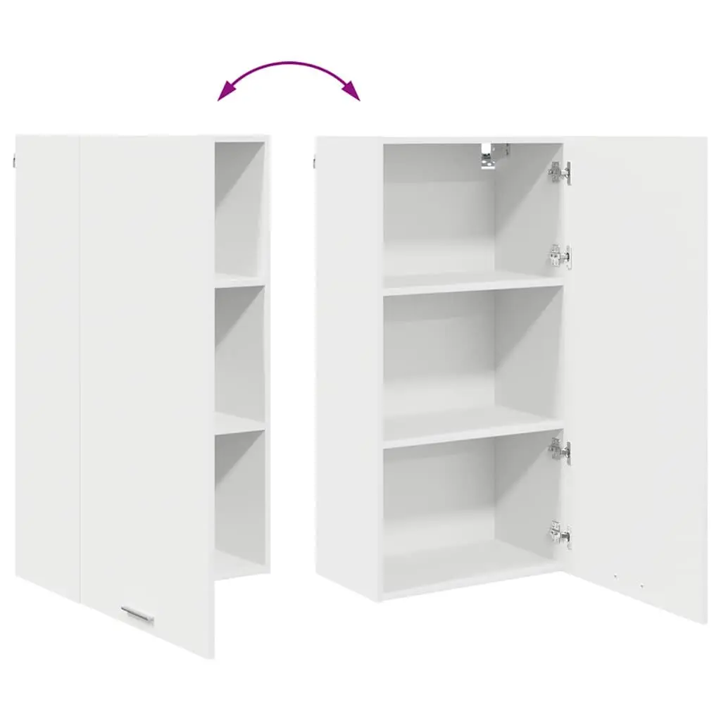 Hanging Kitchen Cabinet White Modern Storage Engineered Wood 50x31x100cm