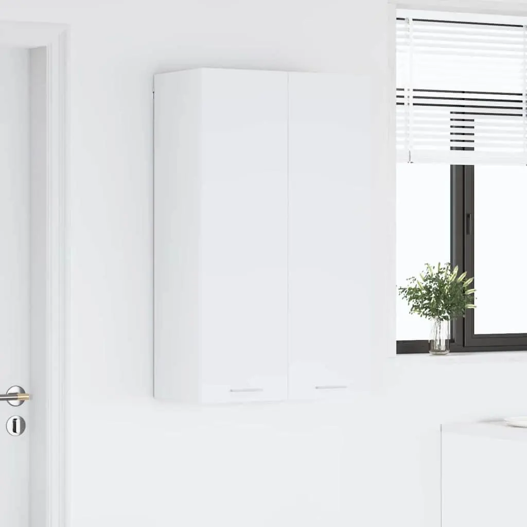 Hanging Kitchen Cabinet White 60x31x100cm Modern Storage Engineered Wood