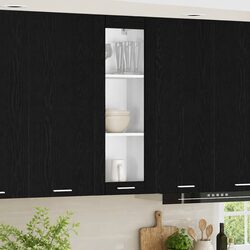 Black Oak Hanging Kitchen Cabinet 40 x 31 x 100 cm