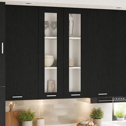 Hanging Kitchen Cabinet in Black Oak 60x31x100cm
