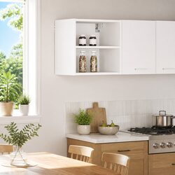 Hanging Kitchen Cabinet in White 40x29.5x40cm Engineered Wood
