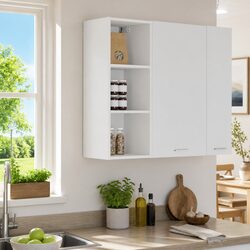 Engineered Wood Hanging Kitchen Cabinet, White Finish