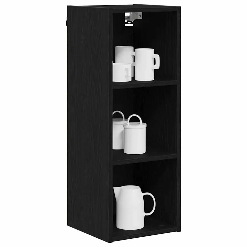Hanging Kitchen Cabinet Modern Storage Engineered Wood 30x29.5x80cm Black Oak