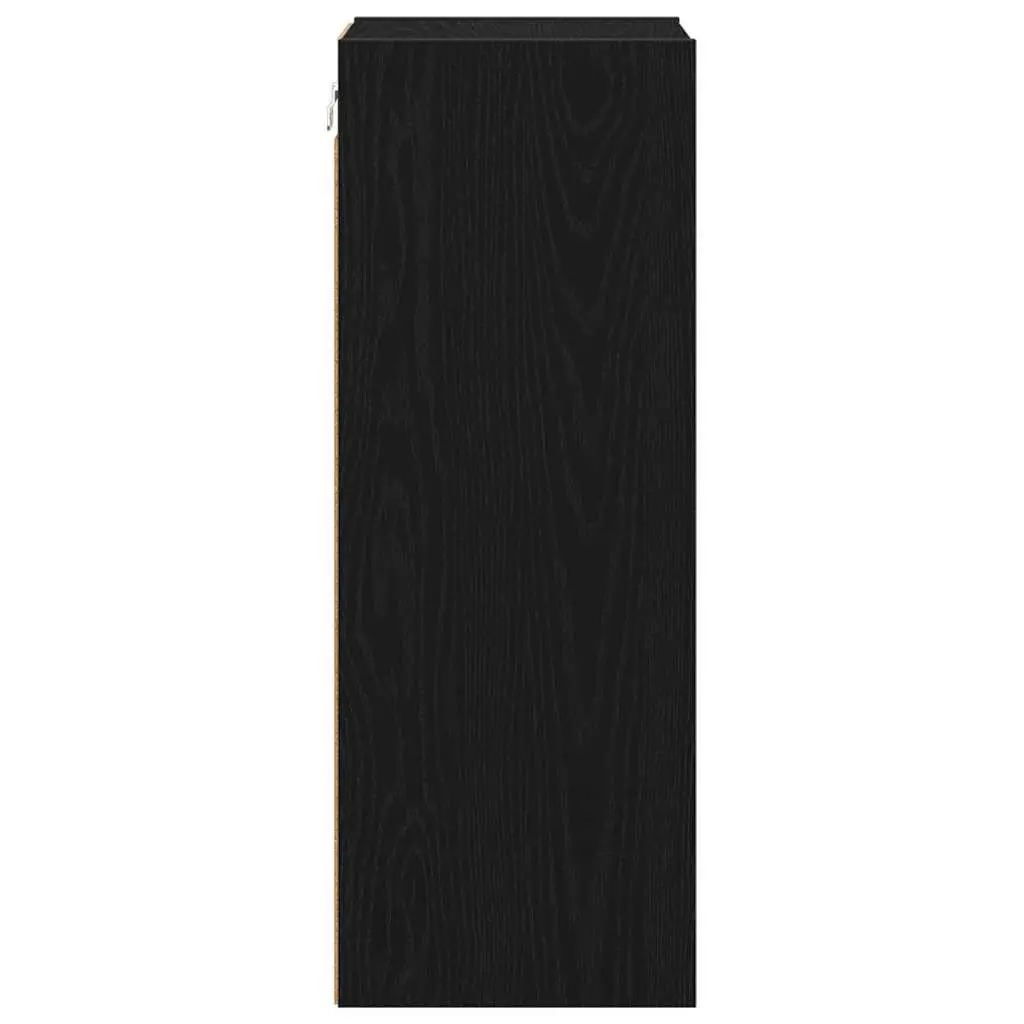 Hanging Kitchen Cabinet Modern Storage Engineered Wood 30x29.5x80cm Black Oak