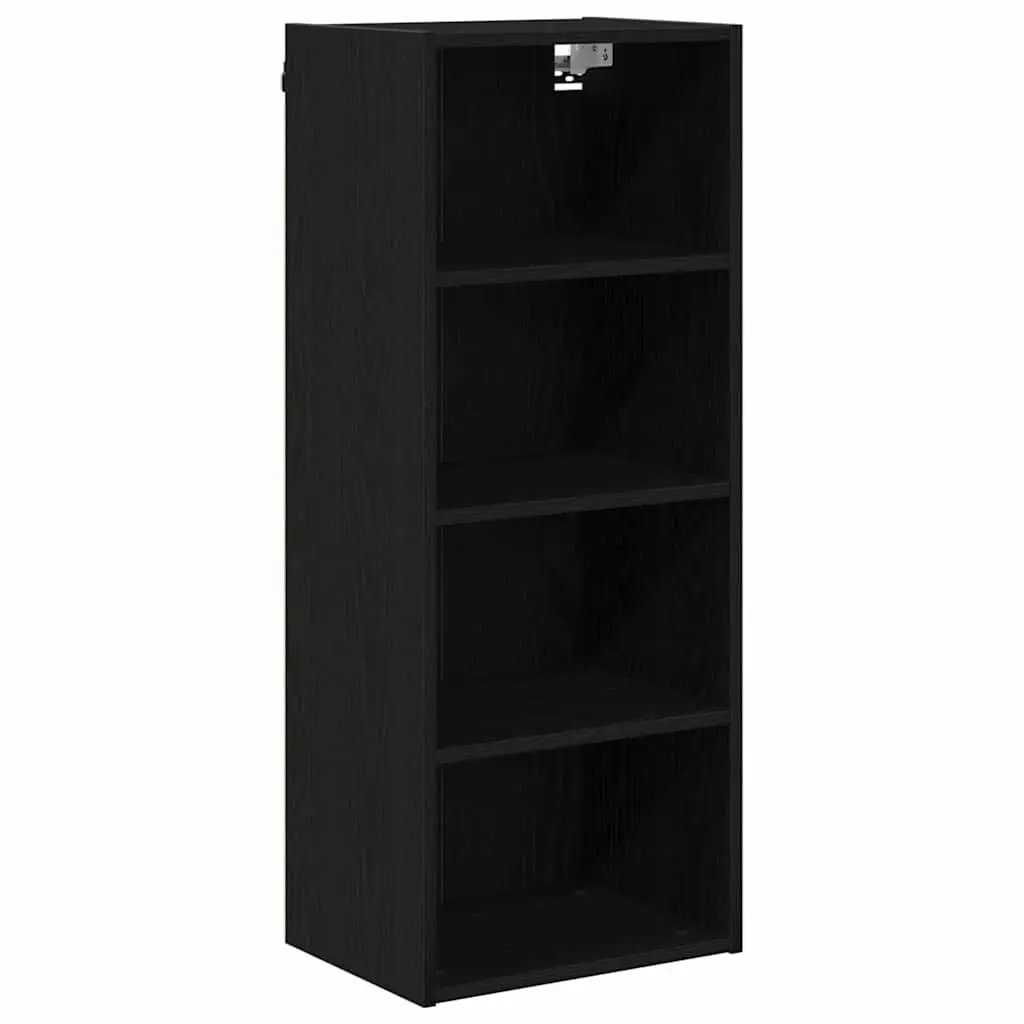 Hanging Kitchen Cabinet Modern Storage Engineered Wood Black Oak 40 x 29.5 x 100 cm