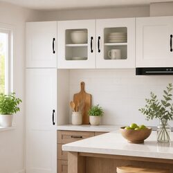Engineered Wood White Kitchen Cabinet Dishwasher Panel