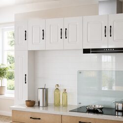Engineered Wood Kitchen Cabinet in High Gloss White