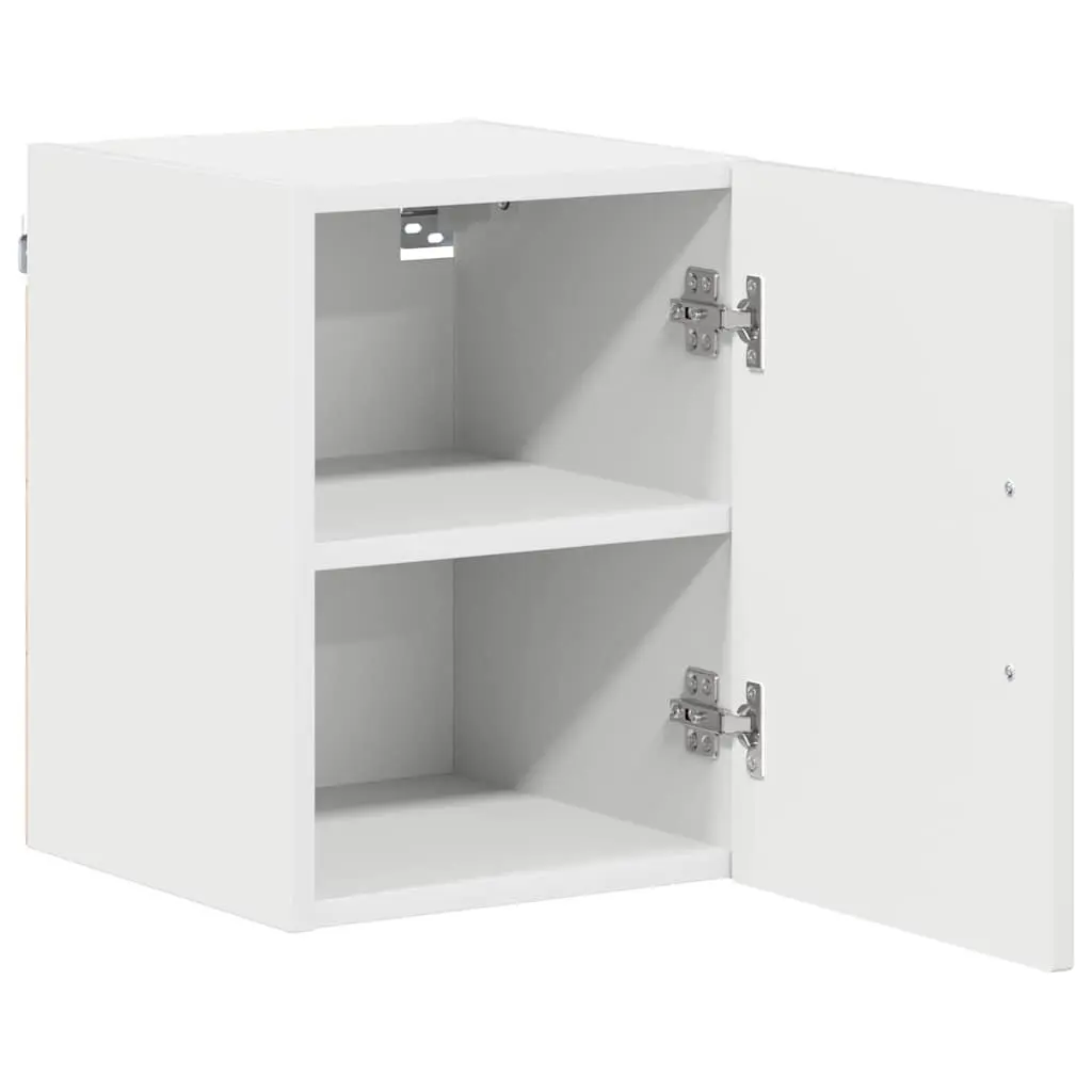 Kitchen Cabinet High Gloss White Compact Engineered Wood Storage Cupboard