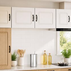 Kitchen Cabinet for Dishwashers in White Engineered Wood