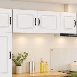 White Kitchen Cabinet Storage Unit with Dishwasher Panel
