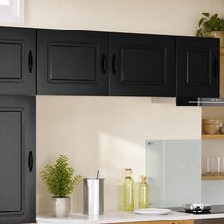 Black Engineered Wood Kitchen Cabinet 50x31x40cm