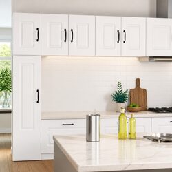 Sleek White Engineered Wood Kitchen Cabinet Panels 60 x 31 x 40 cm