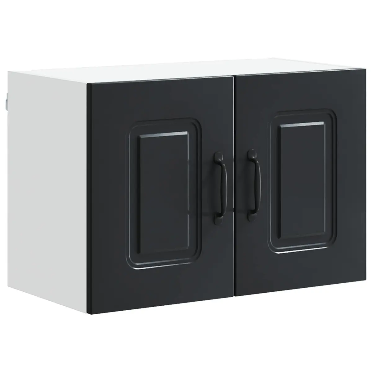 Dishwasher Panel Engineered Wood Storage Compact Black 60 x 31 x 40cm