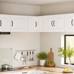 Engineered Wood White Kitchen Storage Cabinet 57x57x40cm