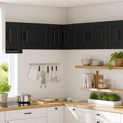 Engineered Wood Kitchen Cabinet, Black 57x57x40cm