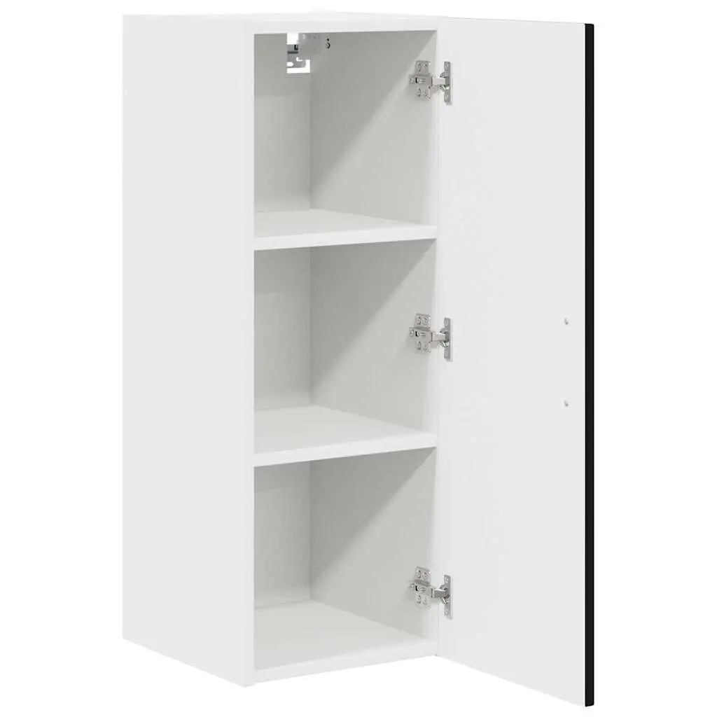 Dishwasher Panel Kitchen Cabinet Storage Organiser Black Engineered Wood 30 x 31 x 80 cm