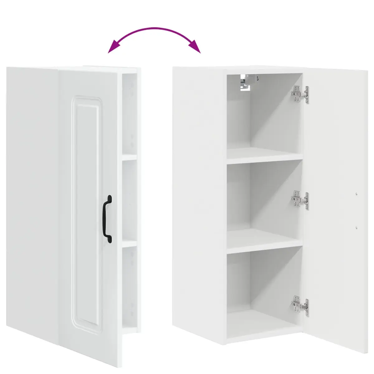 Dishwasher Panel Kitchen Cabinet High Gloss White Storage Furniture 30x31x80cm