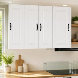 Engineered Wood Kitchen Storage Cupboard in White