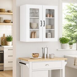 High Gloss White Engineered Wood Kitchen Cabinet