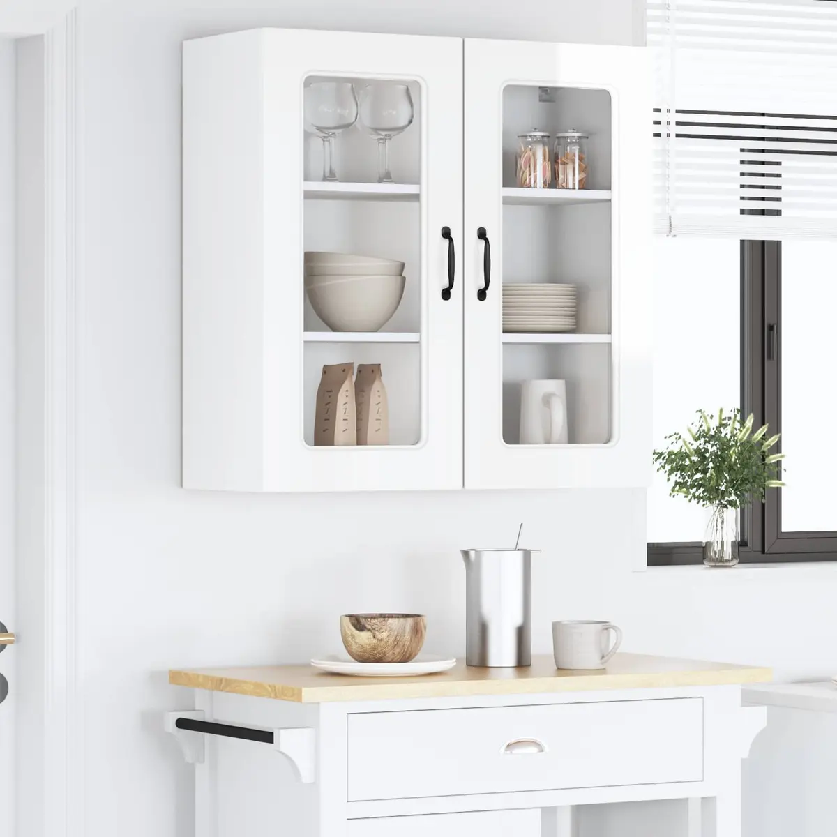 High Gloss White Dishwasher Cover 80cm x 31cm x 80cm Kitchen Panel