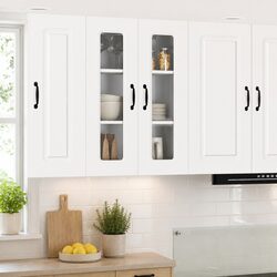 Compact White Engineered Wood Kitchen Cabinet