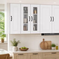 Engineered Wood Kitchen Cabinet in High Gloss White 60 x 31 x 80 cm