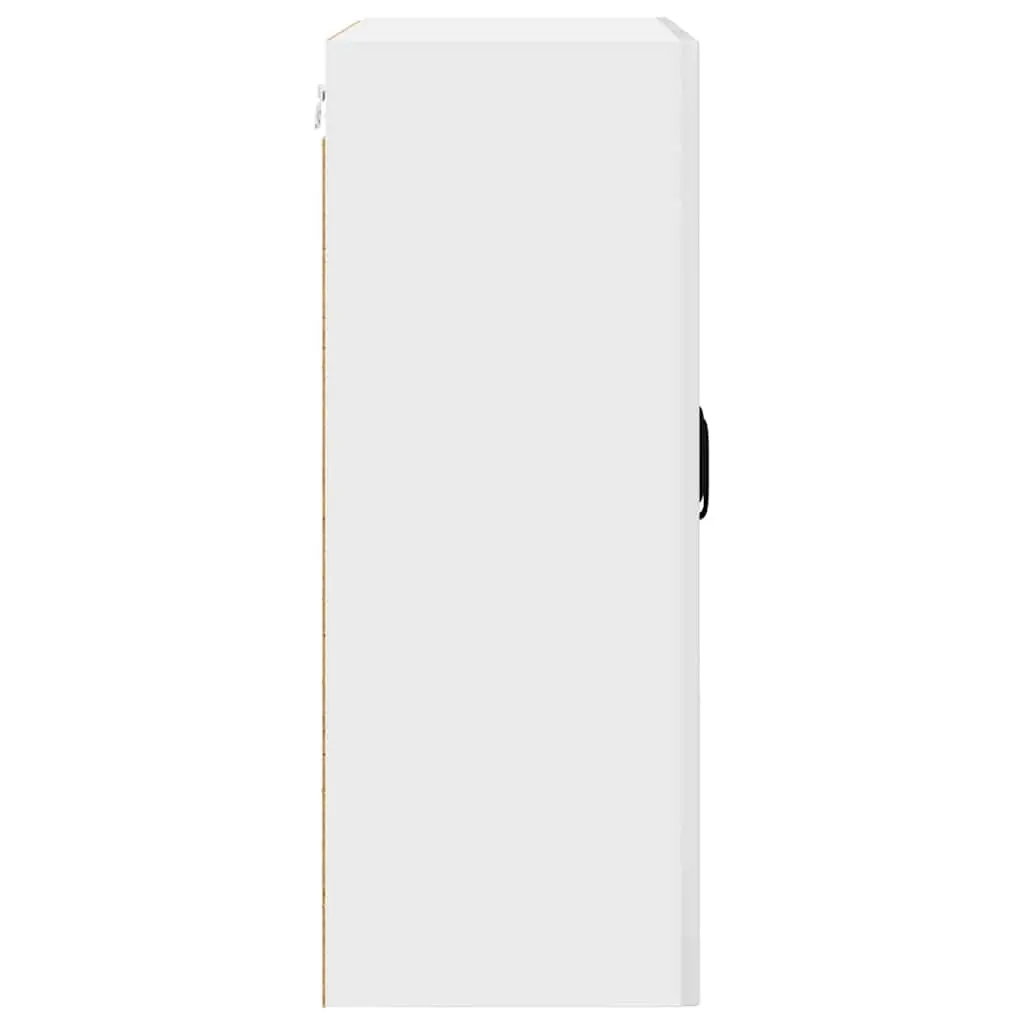 High Gloss White Kitchen Cabinet Engineered Wood Compact Storage 60 x 31 x 80 cm