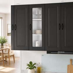 Engineered Wood Dishwasher Panel Cabinet in Black