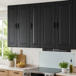 Kitchen Cabinet with Dishwasher Panel in Black