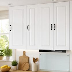 Engineered Wood Kitchen Cabinet in High Gloss White