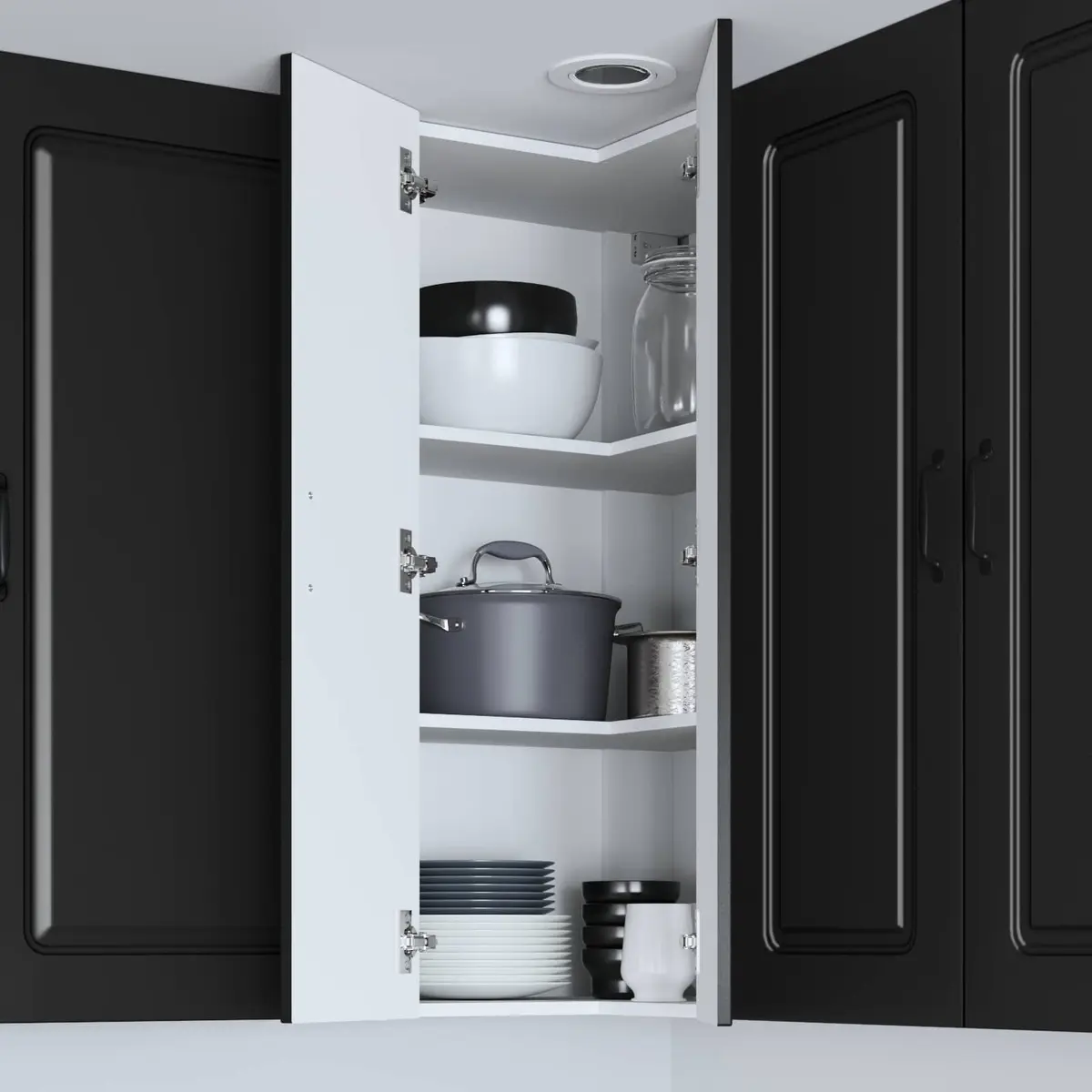 Kitchen Cabinet Dishwasher Panel Storage Engineered Wood Black 57 x 57 x 100 cm