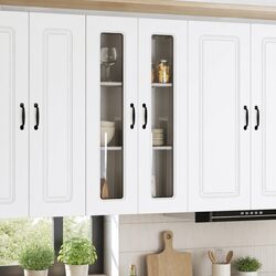 Engineered Wood Kitchen Cabinet with Dishwasher Panel Design