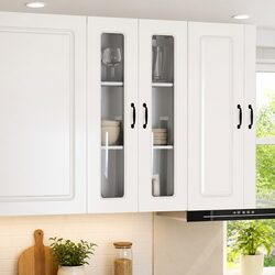Engineered Wood Kitchen Cabinet - High Gloss White Finish