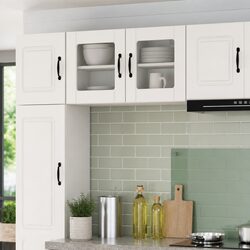 Wall-Mounted Glass Kitchen Cabinet Set 40 x 31 x 40 cm