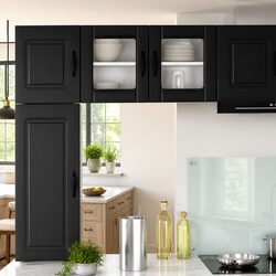 Rectangular Wall-Mounted Glass Cabinet for Kitchen