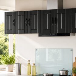 Engineered Wood Wall Cabinet - Black Dishwasher Panel
