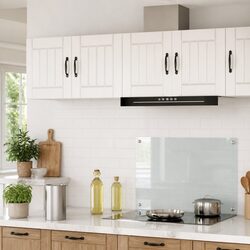 Modern Wall Cabinet Set in High Gloss White 2 Pieces