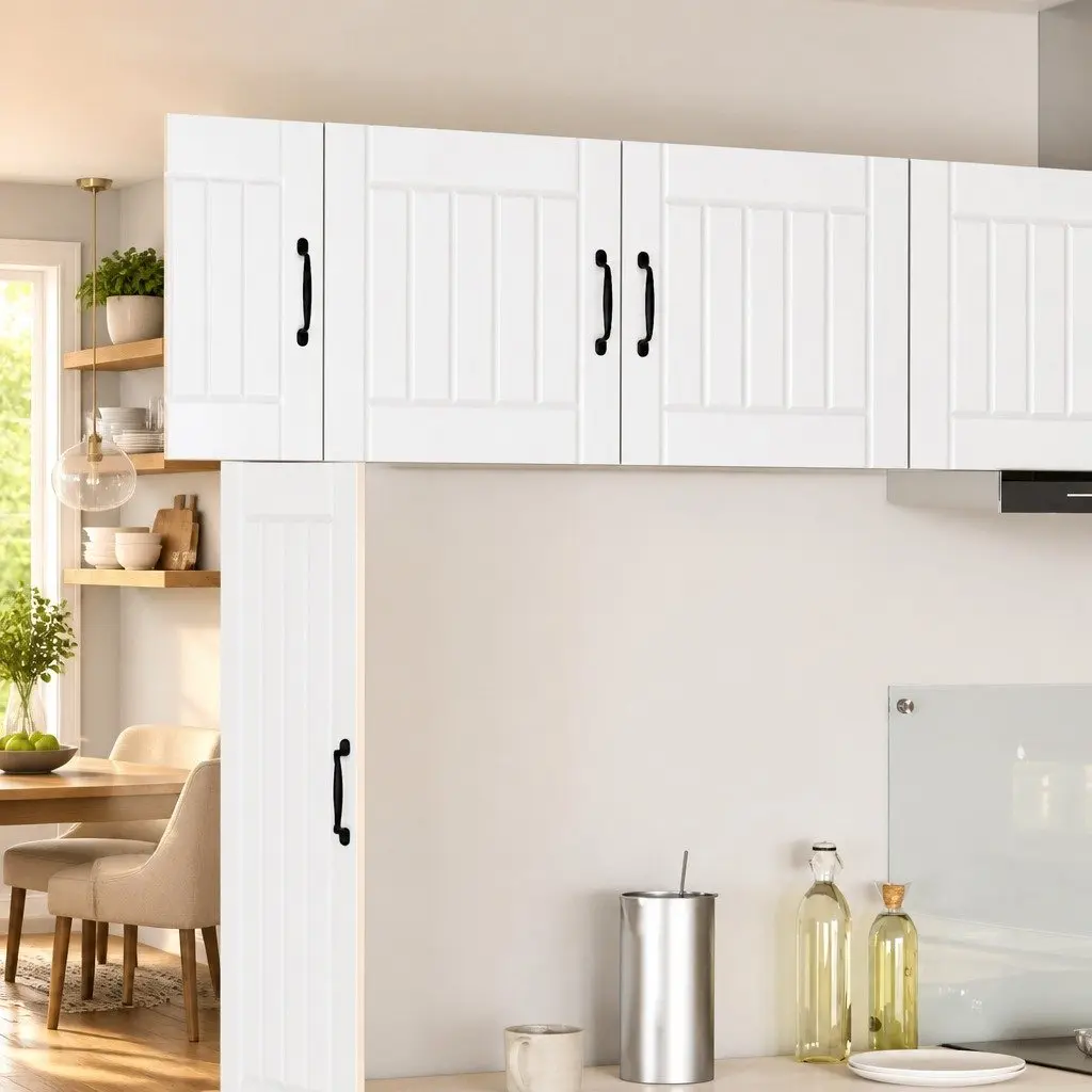 Kitchen Cabinet Wall-Mounted Engineered Wood White 50cm x 31cm x 40cm Set of 2