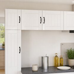 Rectangular Engineered Wood Wall Cabinets in White