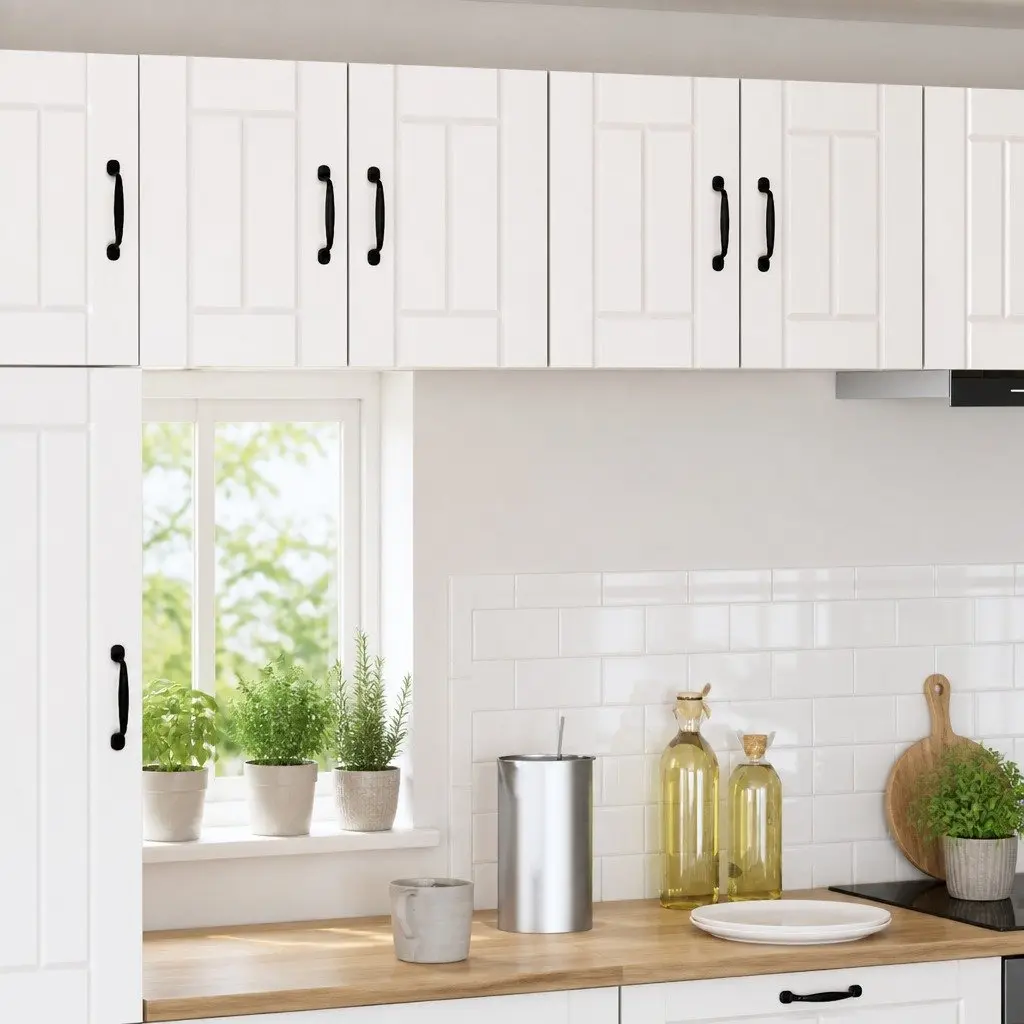 White Kitchen Dishwasher Panel Cabinet 60 x 31 x 40 cm Modern Wall Storage