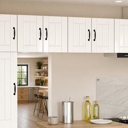 Engineered Wood Wall Cabinet for Kitchen, White Finish