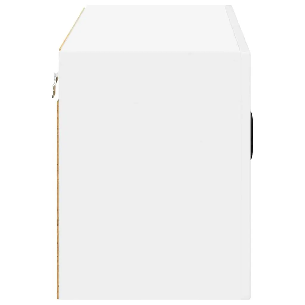 Wall Cabinet High Gloss White Engineered Wood Kitchen Storage 80 x 31 x 40 cm