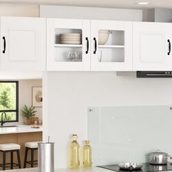 Wall-Mounted Glass Cabinet for Kitchen Storage, 80 x 31 x 40 cm