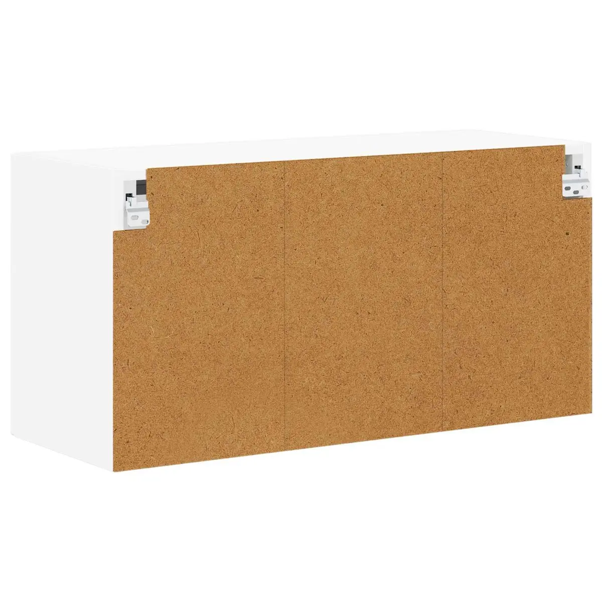 Wall Glass Cabinet White Kitchen Storage Engineered Wood 80 x 31 x 40 cm